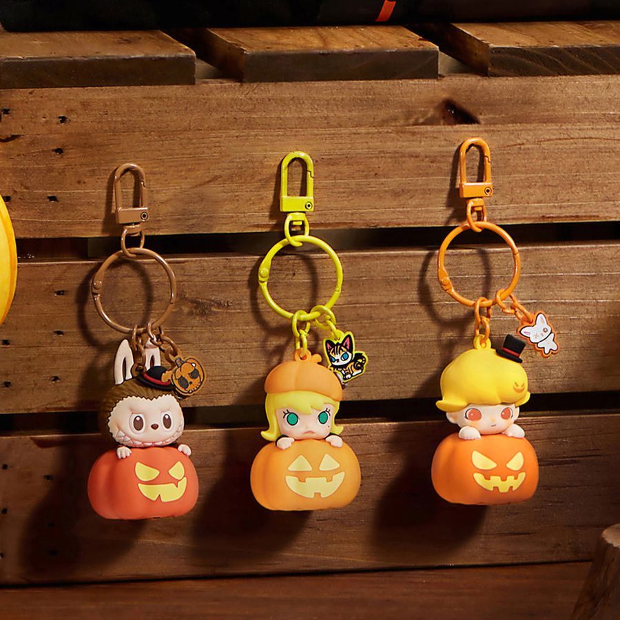 POP MART Happy Halloween Party Series LABUBU Luminous Pumpkin Pendant Molly | 536279-JNL