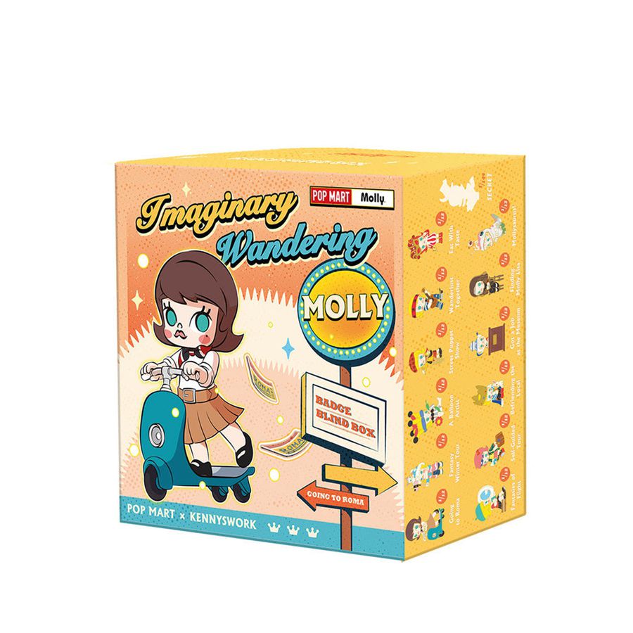 POP MART Imaginary Wandering Series Enamel Pin Badge/Fridge Magn Molly | 346295-CKR