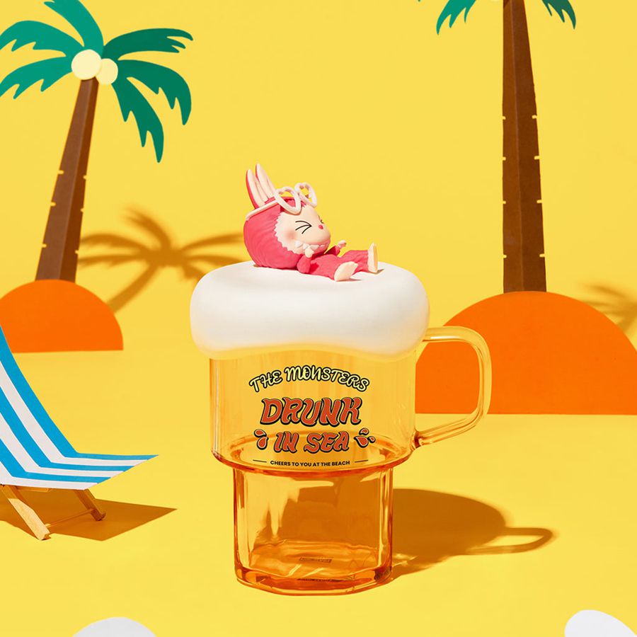 POP MART LABUBU Drunk in Sea Series Glass Cup The Monsters | 491678-DHJ