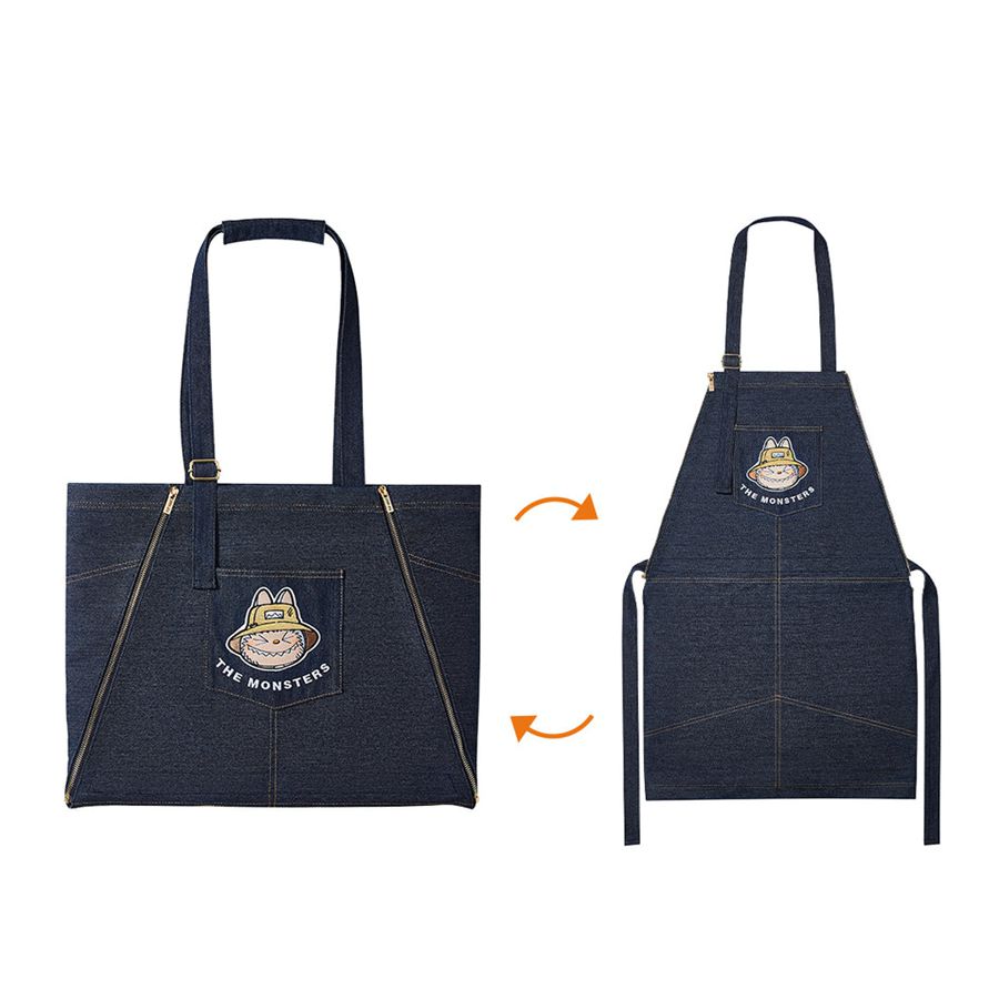 POP MART LABUBU Fall in Wild Denim Tote Bag/Apron The Monsters | 167483-KWG