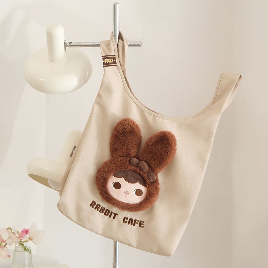 POP MART Rabbit Cafe Series Tote Bag Pucky | 850273-ROG