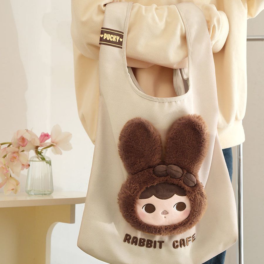 POP MART Rabbit Cafe Series Tote Bag Pucky | 850273-ROG