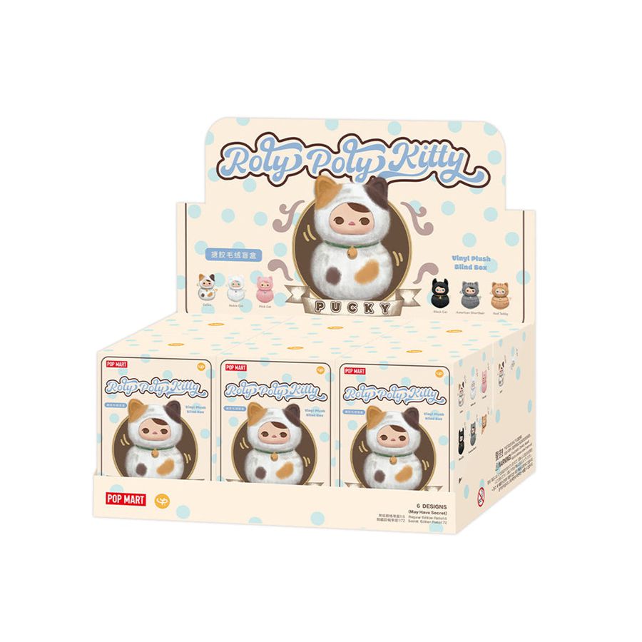 POP MART Roly-Poly Kitty Series Vinyl Plush Blind Box Pucky | 452936-IXE