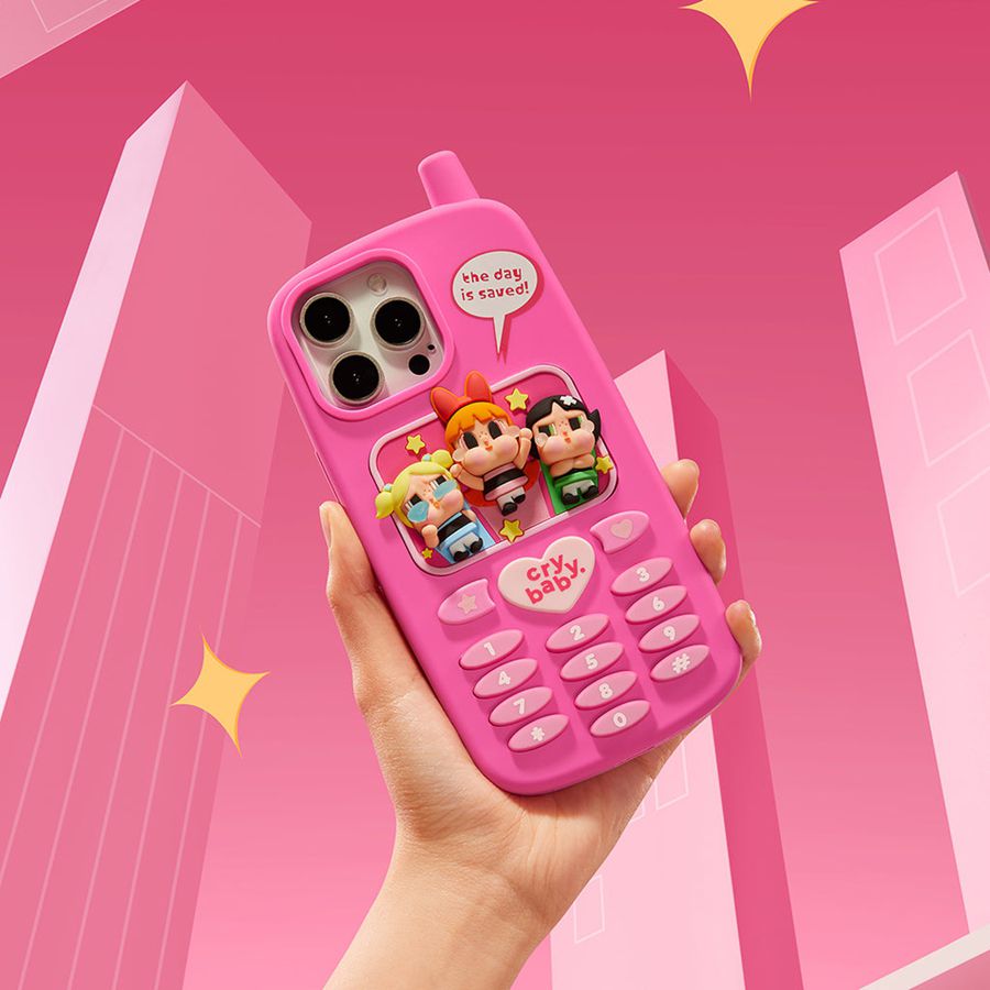 POP MART × The Powerpuff Girls Phone Case for iPhone 14/15 Pro Crybaby | 253189-WVJ