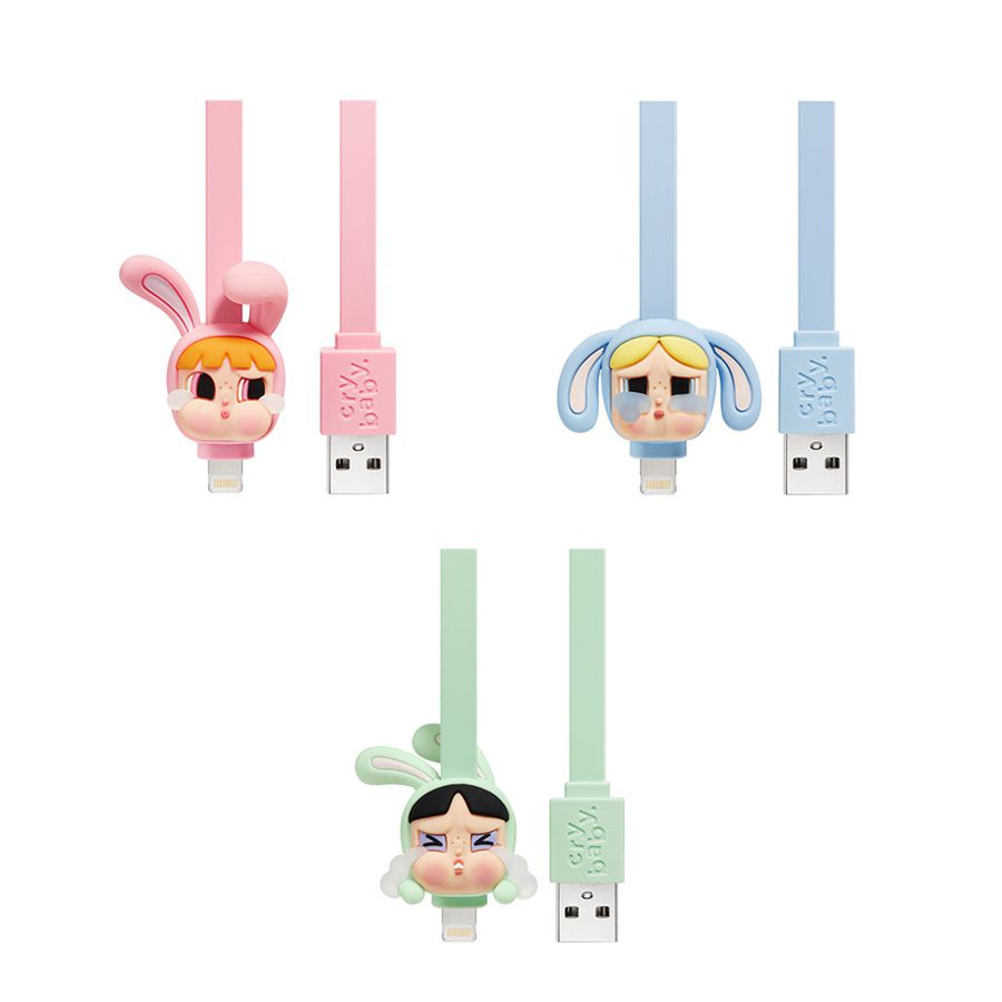 POP MART × The Powerpuff Girls Series Phone Cable Blind Box Crybaby | 230597-BLS